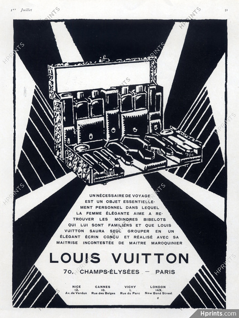 Louis Vuitton Bags and Suitcases Original Vintage Poster 1927 