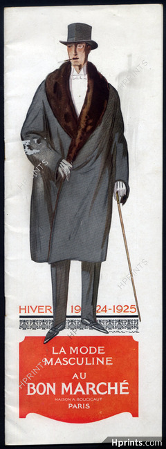 Au Bon Marché (Department Store) 1925 Catalog, Men's Clothing
