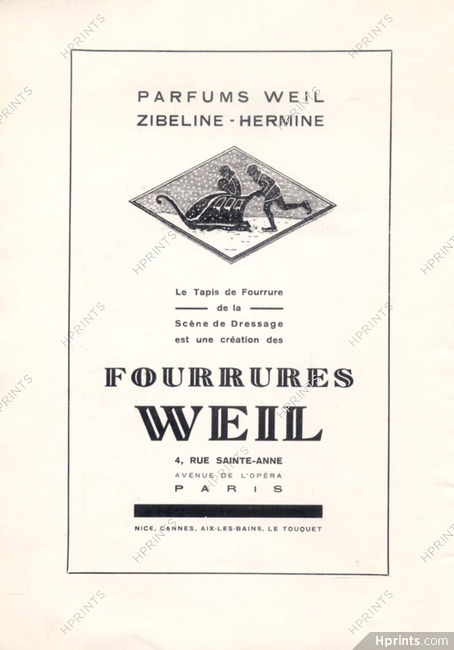 Weil (Fur Clothing) 1932 Label