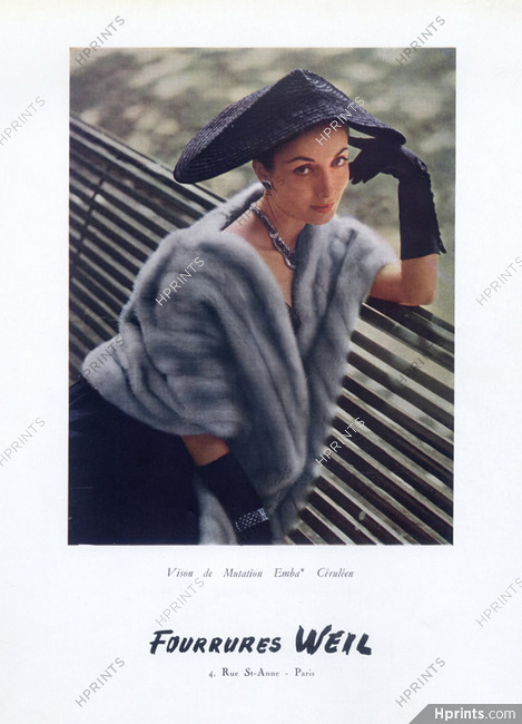 Weil (Fur Clothing) 1952 Fashion Photography