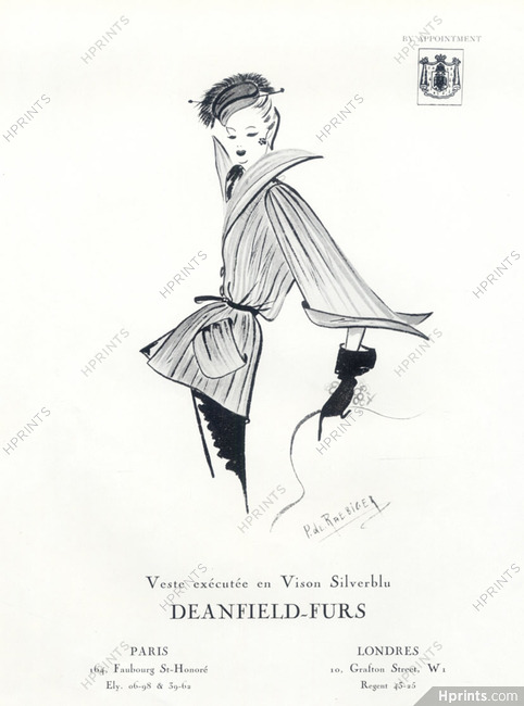 Deanfield-Furs (Fur Clothing) 1950 P.de.Raebiger