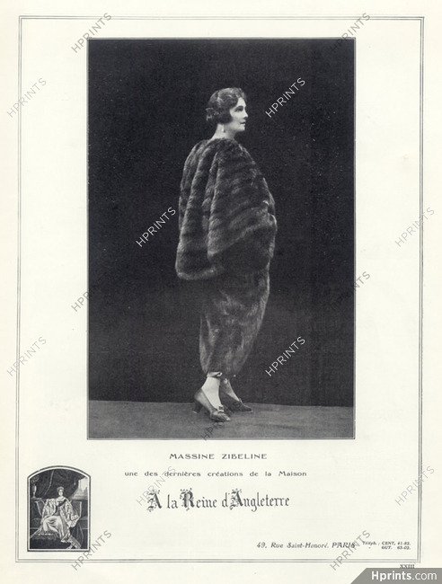 A La Reine D'angleterre 1923 Zibeline