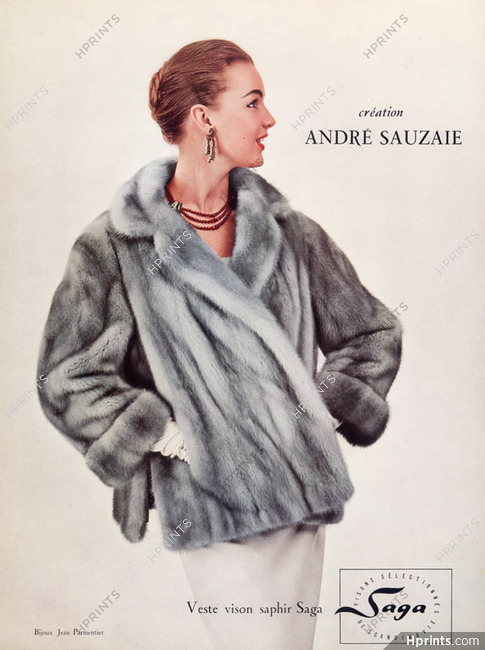 André Sauzaie (Fur Jacket) 1956 Jean Parmentier, Photo Ginsbourger