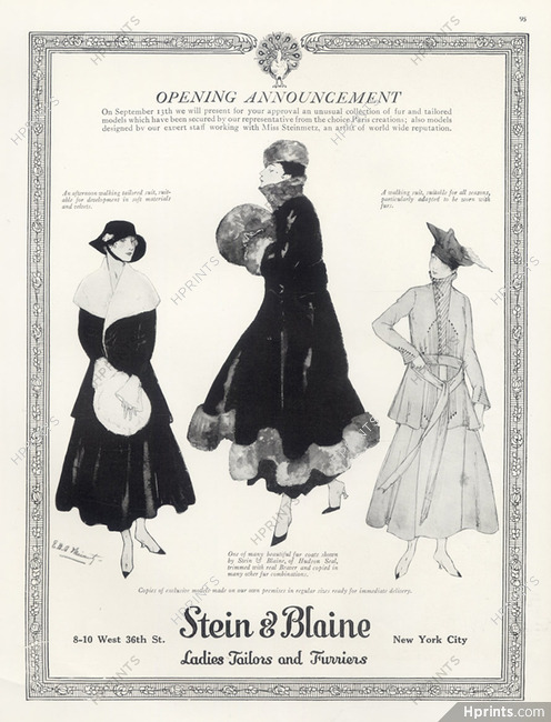 Stein & Blaine (Fur Clothing) 1915 Fur Coat, Muff