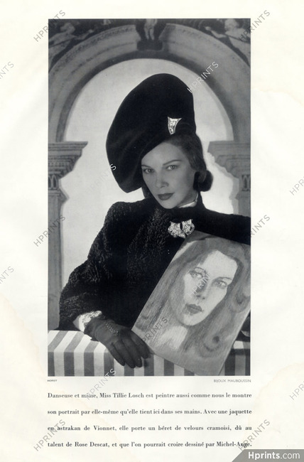 Madeleine Vionnet 1939 Miss Tillie Losch, Photo Horst