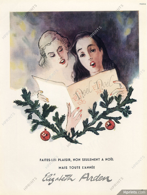 Elizabeth Arden (Cosmetics) 1948 Christmas, René Bouché