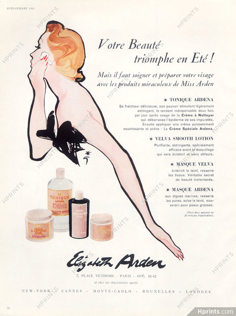 Elizabeth Arden (Cosmetics) 1956 René Gruau
