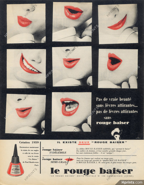 Rouge Baiser (Cosmetics) 1959 Lipstick