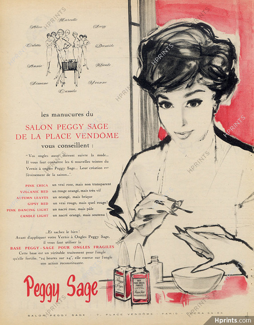 Peggy Sage (Cosmetics) 1961 Nail Polish