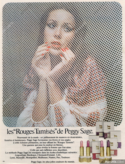 Peggy Sage 1974 Rouges Tamisés, Nail Polish Lipstick