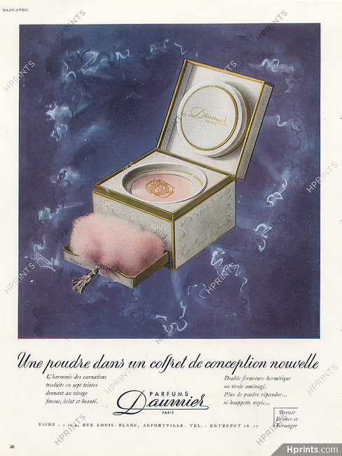 Daumier (Cosmetics) 1947 Powder Box