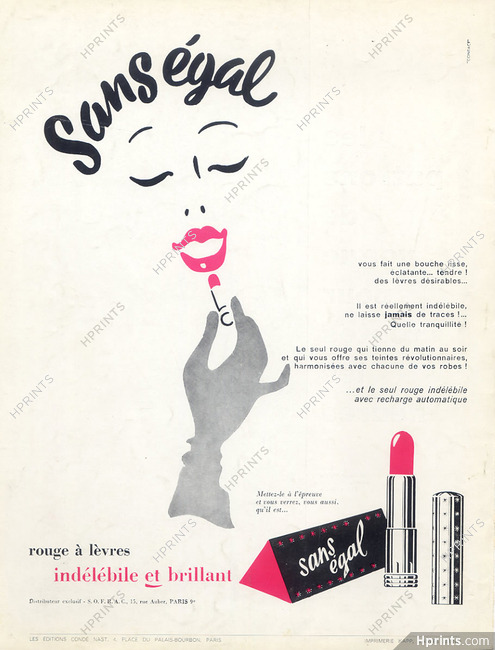 Sans égal (Cosmetics) 1956 Lipstick