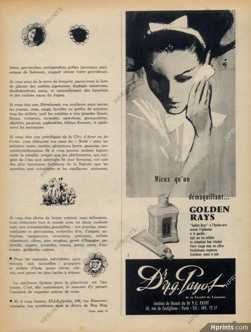 Payot, Dr N.G. (Cosmetics) 1960 René Gruau