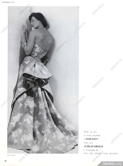 Schiaparelli (Couture) 1948 Evening Gown