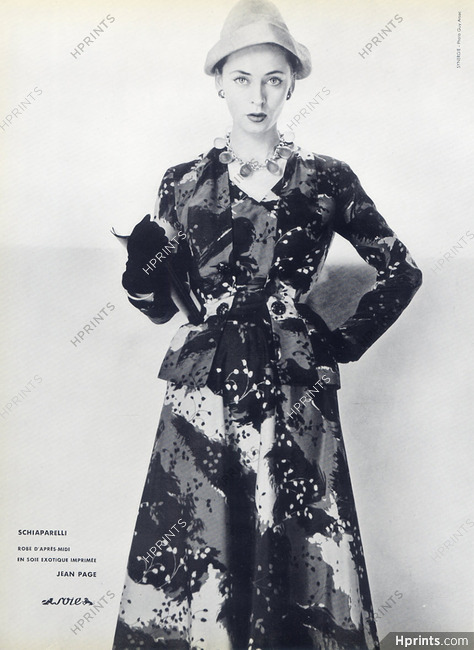 Schiaparelli (Couture) 1953 Photo Guy Arsac, Jean Page