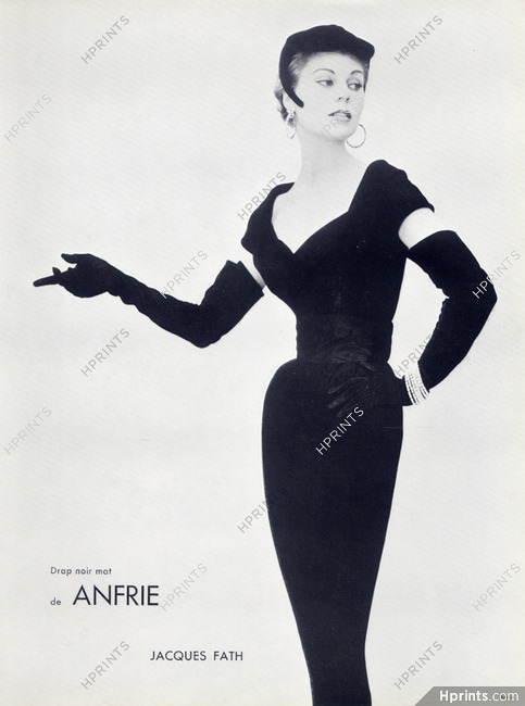 Jacques Fath (Couture) 1953 Photo Eugène Rubin, Anfrie