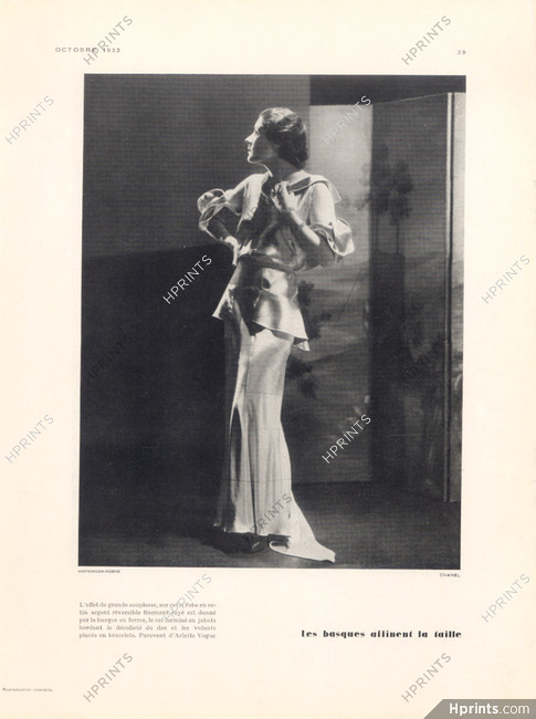 Chanel 1933 Photo George Hoyningen-Huene