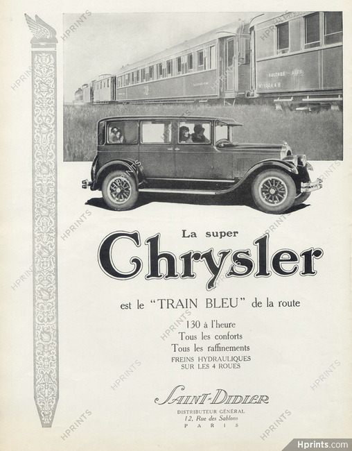 Chrysler (Cars) 1926 Le train bleu