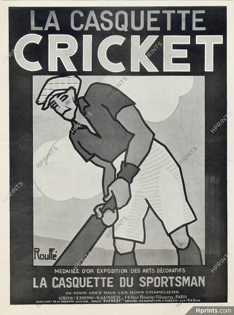 Cricket (Men's Hats) 1926 Rouffé, Casquette du Sportsman