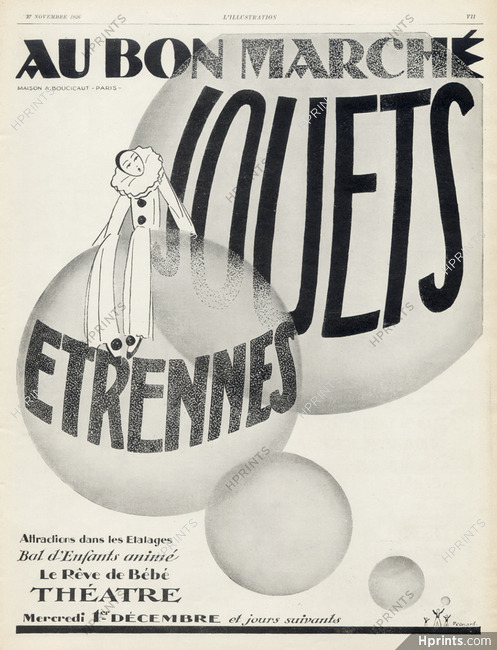 Au Bon Marché 1926 Toys Pierrot