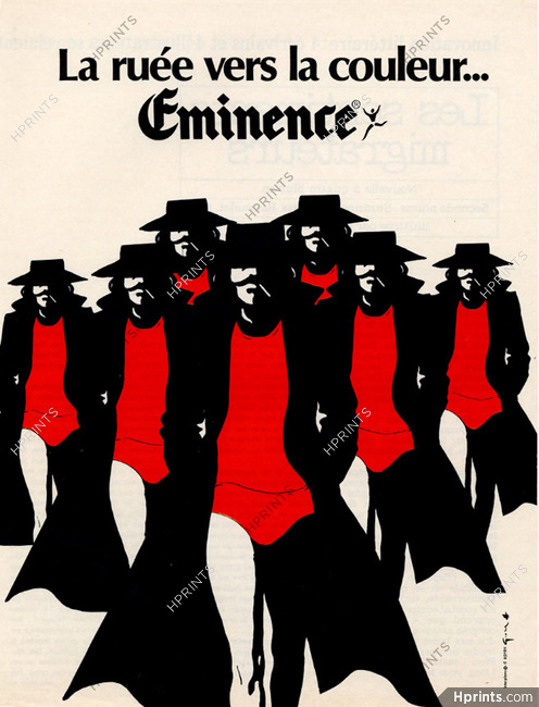 Eminence (Men's Underwear) 1973 d'après René Gruau (red)