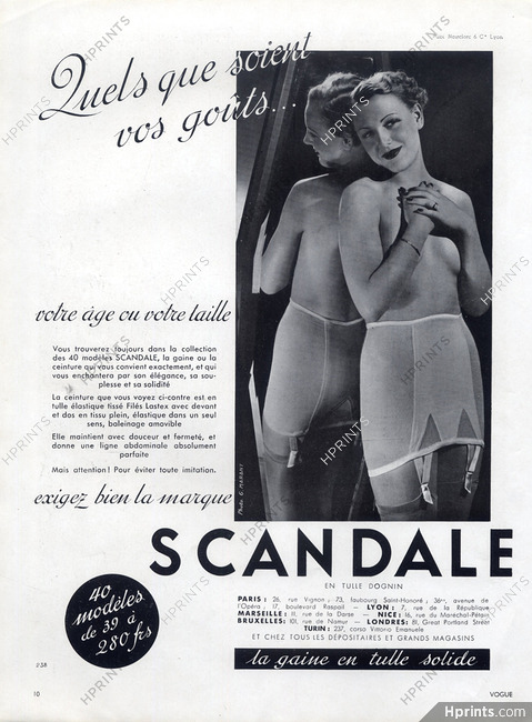 Scandale (Lingerie) 1936 Girdle, Photo G. Marant