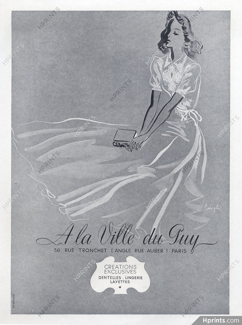 A La Ville Du Puy (Lingerie) 1945 J. Langlais