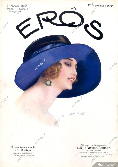 Léo Fontan 1924 Portrait, Cover Eros