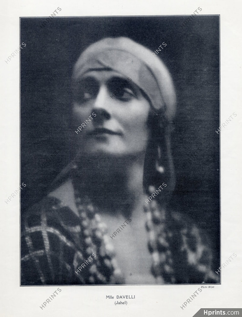 Marthe Davelli (Jahel) 1920 Portrait, Photo Méjat