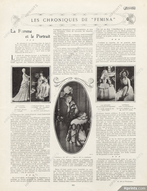 La Femme et le Portrait, 1911 - Summarized on the conference, Text by Antonio de La Gandara