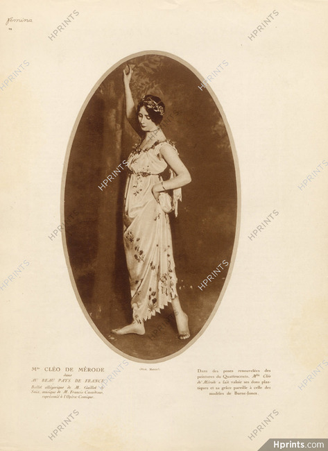 Cléo De Mérode 1918 Ballet allégorique "Au beau pays de France" Photo Manuel Frères