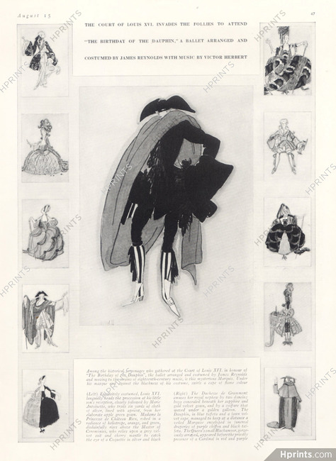 James Reynolds 1921 Theatre Costume, The Birthday of the Dauphin