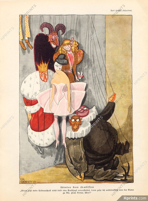 Karl Arnold 1914 Marionette, Puppet