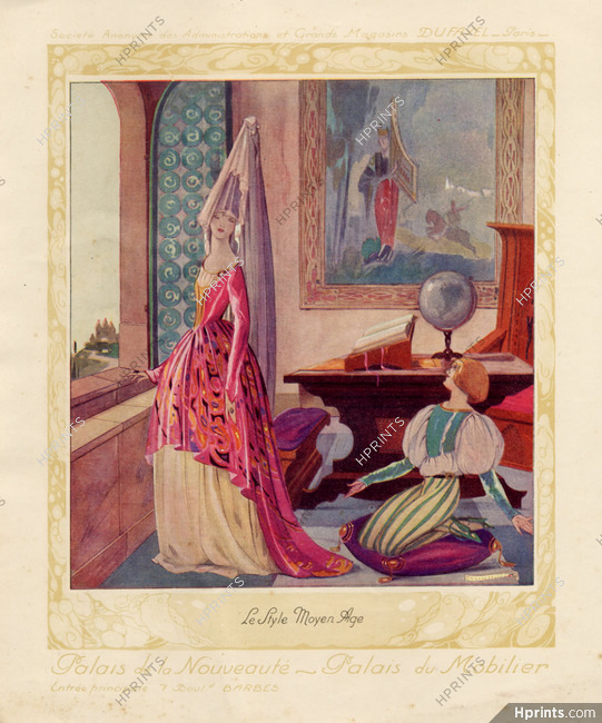 Le Style Moyen Age, 1923 - Grands Magasins Dufayel Palais du Mobilier, Furniture Medieval Style, Umberto Brunelleschi