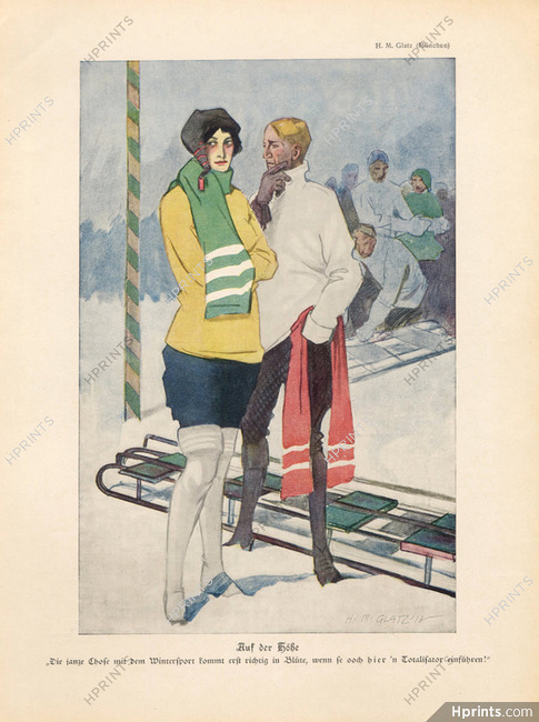 H.M Glatz 1914 Sled, Winter Sports