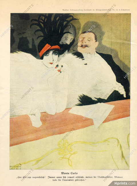 Walther Schnackenberg 1915 Monaco Theater