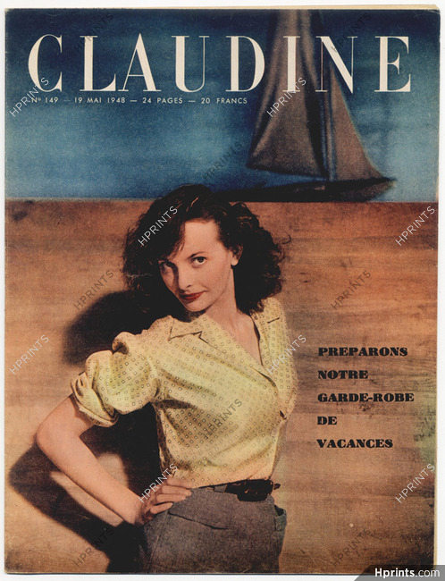 CLAUDINE Fashion Magazine 1948 N°149 Photo Harry Meerson, Pinta, 24 pages