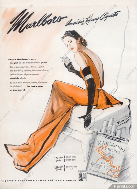 Marlboro (Cigarettes) 1944 Bodegard, Evening Gown