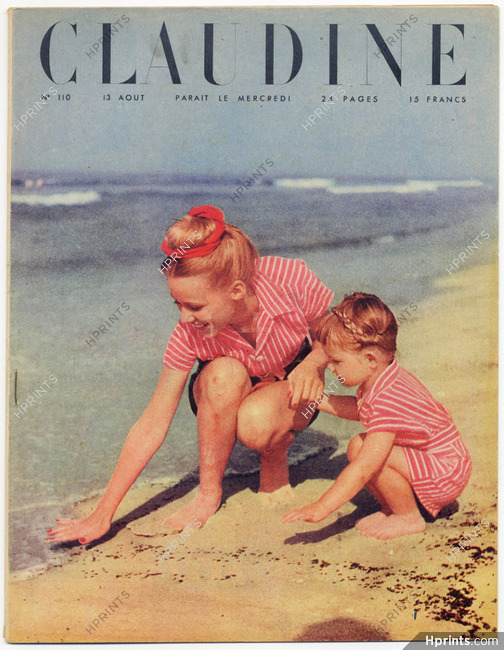 CLAUDINE Fashion Magazine 1947 N°110, 24 pages