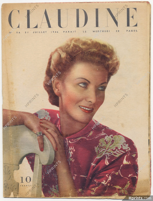 CLAUDINE Fashion Magazine 1946 N°56, 20 pages