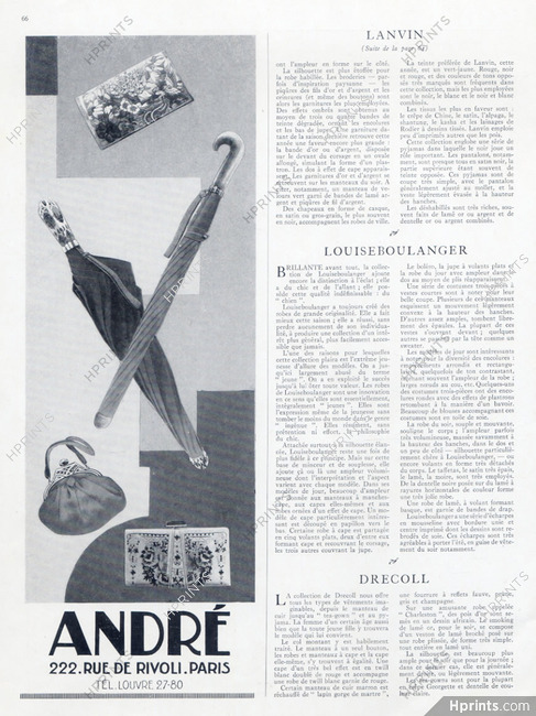 André (Handbags & Umbrella) 1926