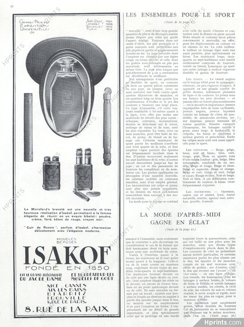 Isakof (Handbags) 1927 Microfard's Cuir de Russie (Perfume)