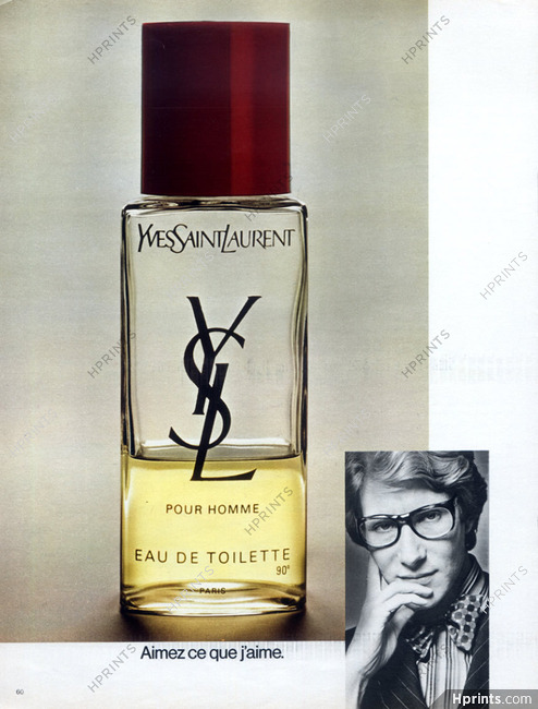 Yves Saint Laurent (Perfumes) 1974 Eau de Toilette Pour Homme, Mr Saint Laurent Portrait