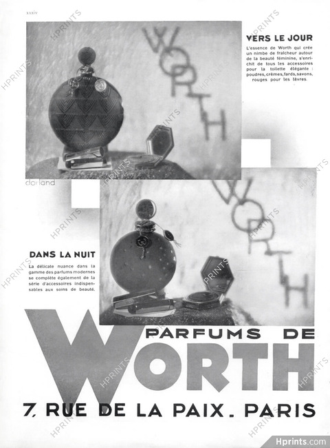 Worth (Perfumes) 1928 Dans La Nuit... Vers Le Jour