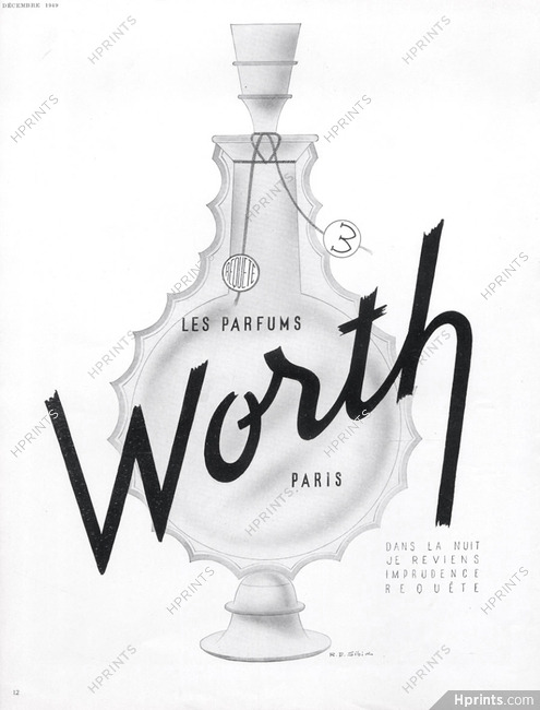 Worth (Perfumes) 1945 Requête, R. B. Sibia