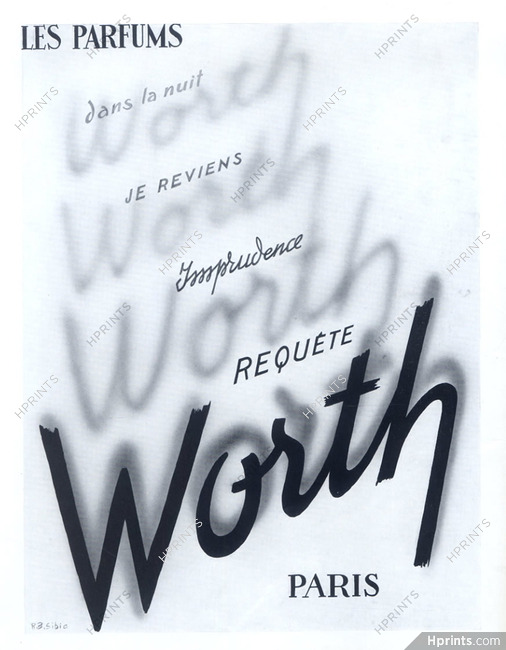 Worth (Perfumes) 1949 Dans La Nuit, Je Reviens, Requête, Imprudence, R. B. Sibia