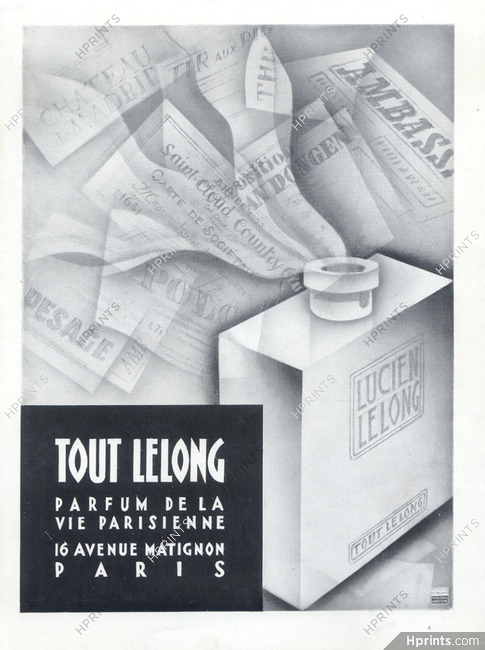 Lucien Lelong (Perfumes) 1927 Tout Lelong, Marc Real