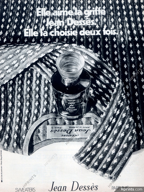 Jean Dessès (Perfumes) 1971 Label ribbon, Sweaters, Photo Oleg Botkine