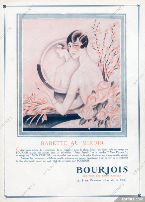 Bourjois (Perfumes) 1927 Babette au Miroir