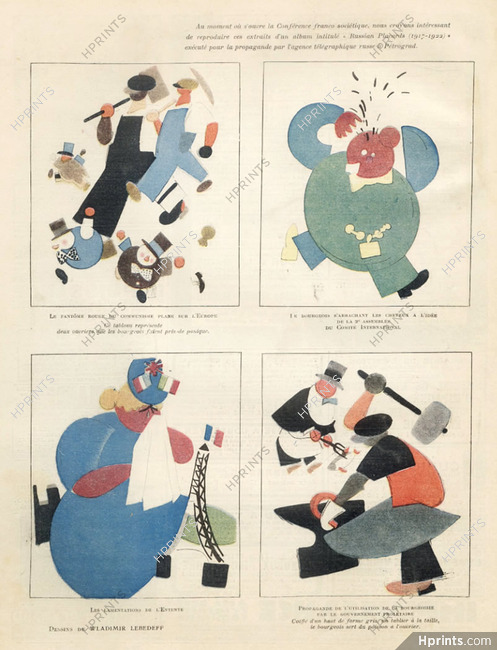 Wladimir Lebedeff 1926 Russian Placards Album, Comic Strip